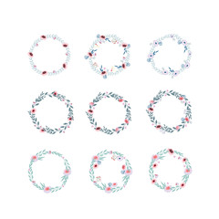 Hand drawn flower set