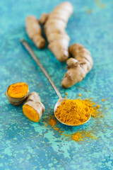 fresh turmeric roots