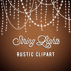 Rustic String Lights Background  © Giraphics