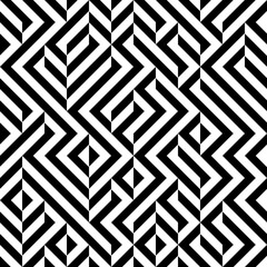 Raster Seamless Black And White Geometric Patttern