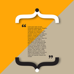 Quote citation Typographical Template, vector design. Light color version