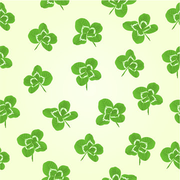 Seamless texture Leaf clovers  symbol of good luck St. Patrick's day vector illustration