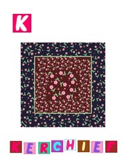 Cute cartoon english alphabet with colorful image and word. Kids vector ABC on white background. Letter K.