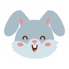 Animal emotion avatar vector icon