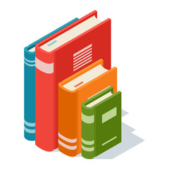 Isometric book icon vector illustration.