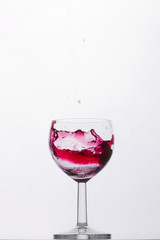 Wine pouring into a glass