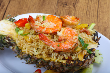 Rice with prawn