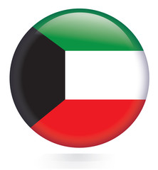 Kuwait flag button 