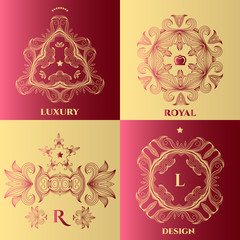 Luxury logo collection,Design for Boutique hotel,Resort,Restaurant, Royalty, Victorian identity, Hotel, Heraldic, Fashion,Club,education logo Full vector logo template.