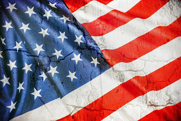 vintage silk American flag  