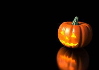 Halloween pumpkin head jack-o'-lantern black