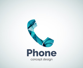 Retro phone logo template