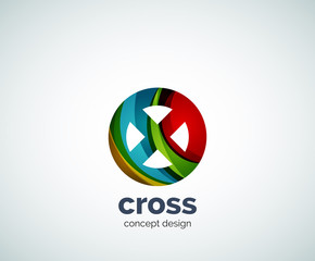 Vector cross logo template