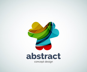Vector abstruse shape logo template