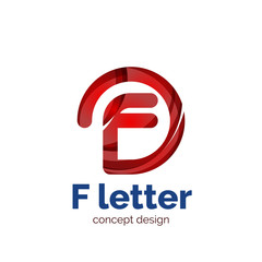 Vector letter concept logo template, abstract business icon