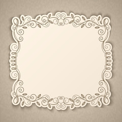 Vintage calligraphy frame