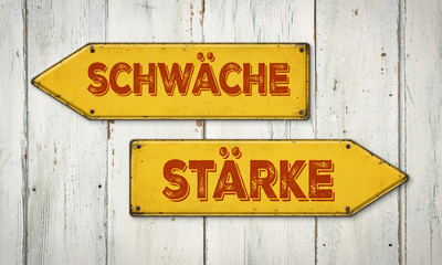 Wegweiser - Schwäche oder Stärke