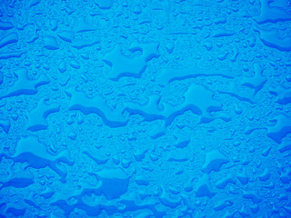 Water stains on blu surface