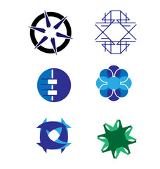 Abstract Vector Logo Set Design Template. Creative Concept Icons