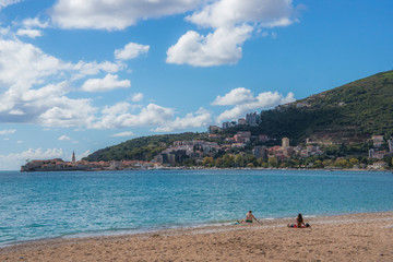 Slavic beach in Budva, Montenegro