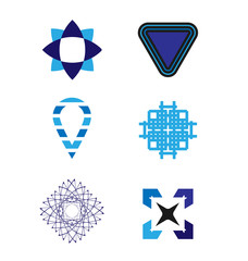 Abstract Vector Logo Set Design Template. Creative Concept Icons