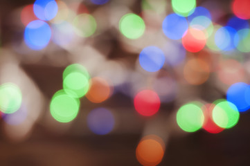 Christmas card with bokeh