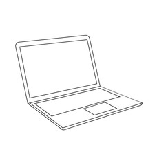 Vector Laptop isolated on white background