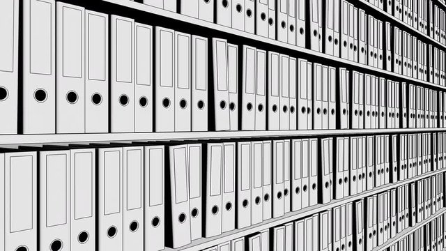 Sketchy office binders 4K seamless loopable animation