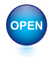open blue button 
