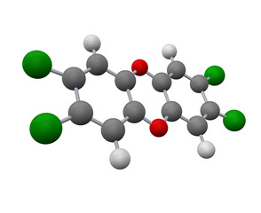 dioxin molekül modell