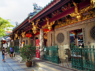 Naklejka premium Fasada świątyni Thian Hock Keng