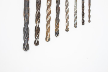 Drill bits in different size and shape