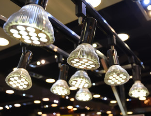 LED Light on mall roof.