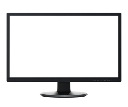 Monitor TV isolated, with empty screen