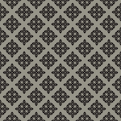 Vector textile damask seamless pattern.