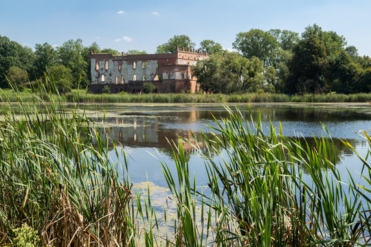 Castle ruins in Krupe, Poland