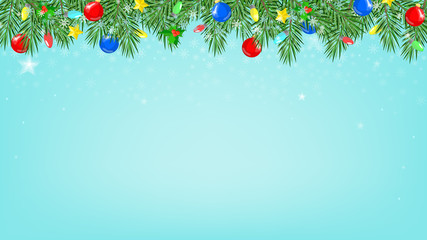Christmas background , a work desk with a festive Christmas deco