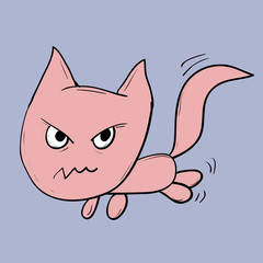 Funny cats. Suitable for childrens stories and fairy tales. Vector