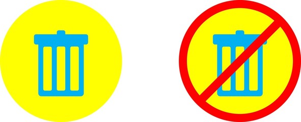 ピクトグラム　ゴミ箱