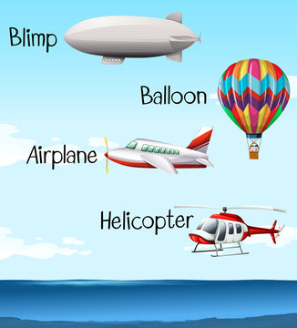 Different types of air crafts