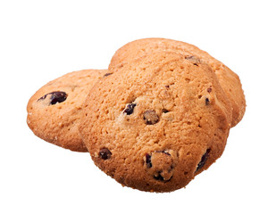 Sweet cookies isolated on a white background.