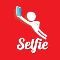 Taking Selfie Photo on Smart Phone concept icon