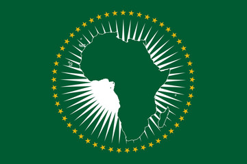 Naklejka premium African Union Flag