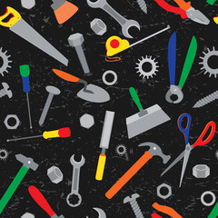 Hand tools seamless pattern.