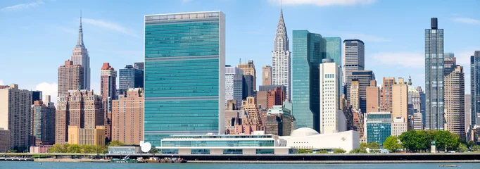 Photo sur Plexiglas construction de la ville La ligne d& 39 horizon du centre-ville de Manhattan