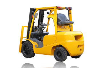 forklift truck isolated on white background.