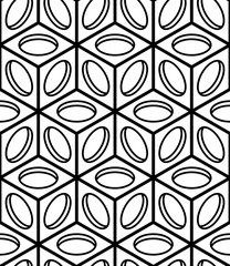 Illusive continuous monochrome pattern, decorative abstract back