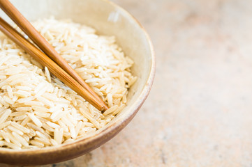 wild rice in ceramic bowl