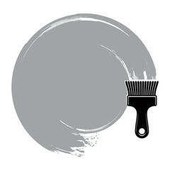 Black and white curve vector illustration, brushed circular shap
