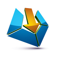 3d creative symbol with arrow aiming at target. Business objecti